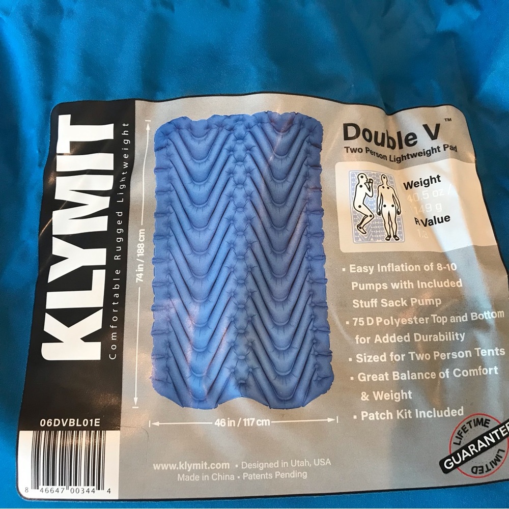 Klymit Static Double V Two-person Sleeping Camping Pad